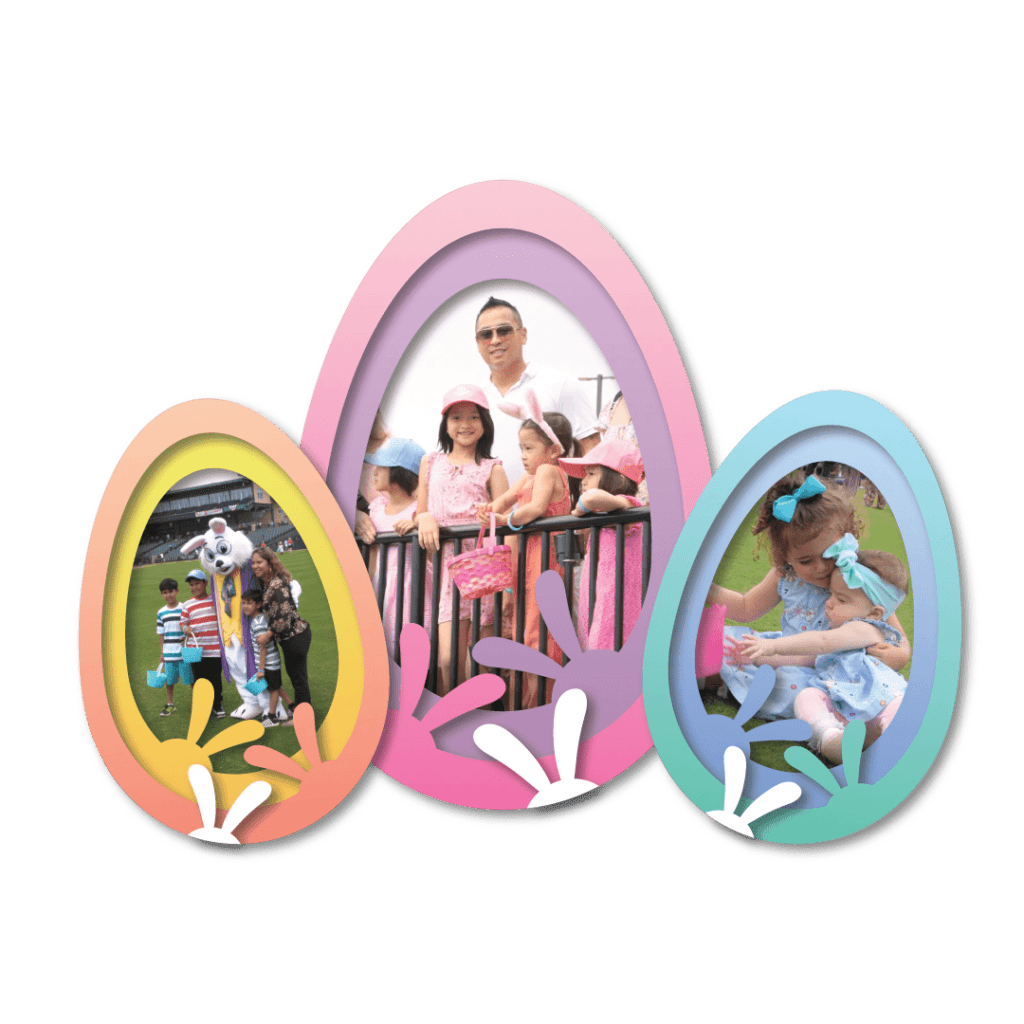 Families and children at past Amaro Law Firm Easter egg hunts