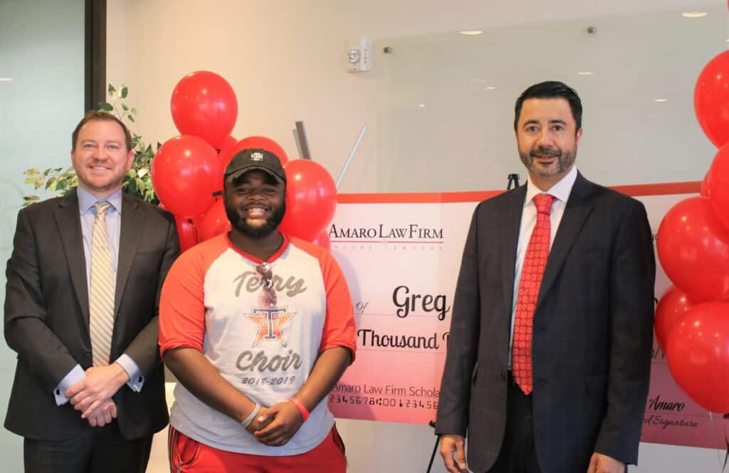 2022 Scholarship Winner, Gregory Miller | The Amaro Law Firm